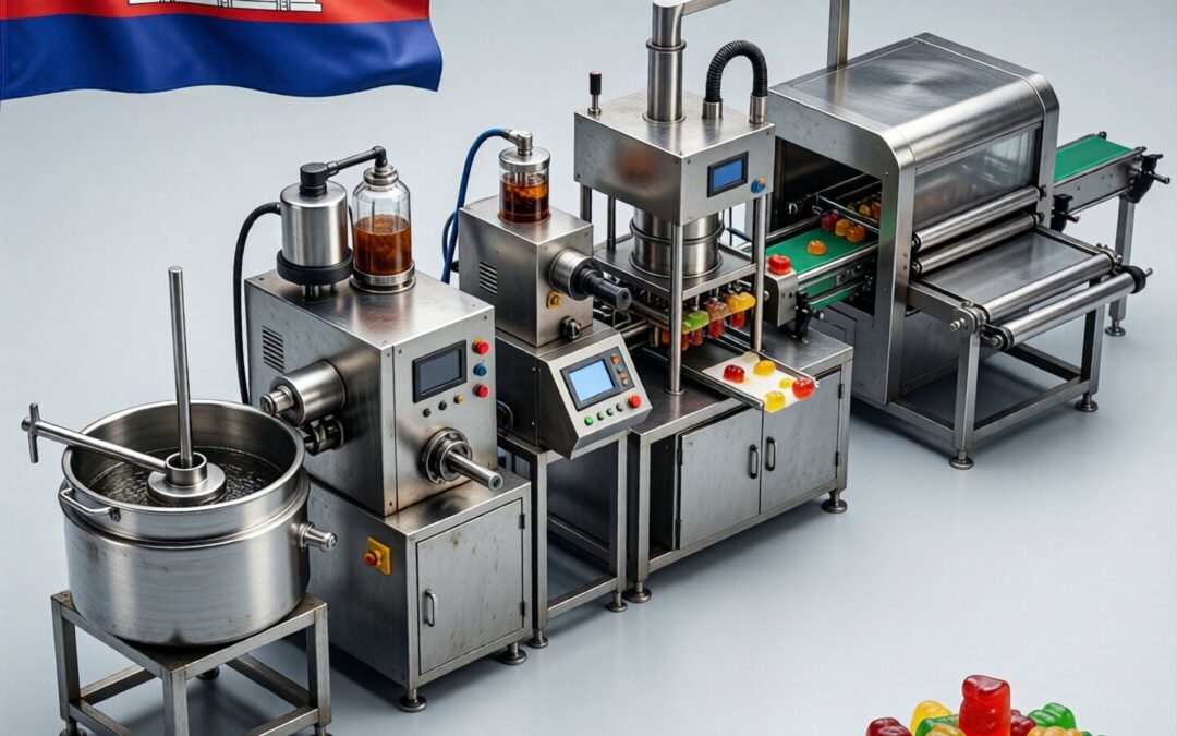 Gummy production line in Cambodia