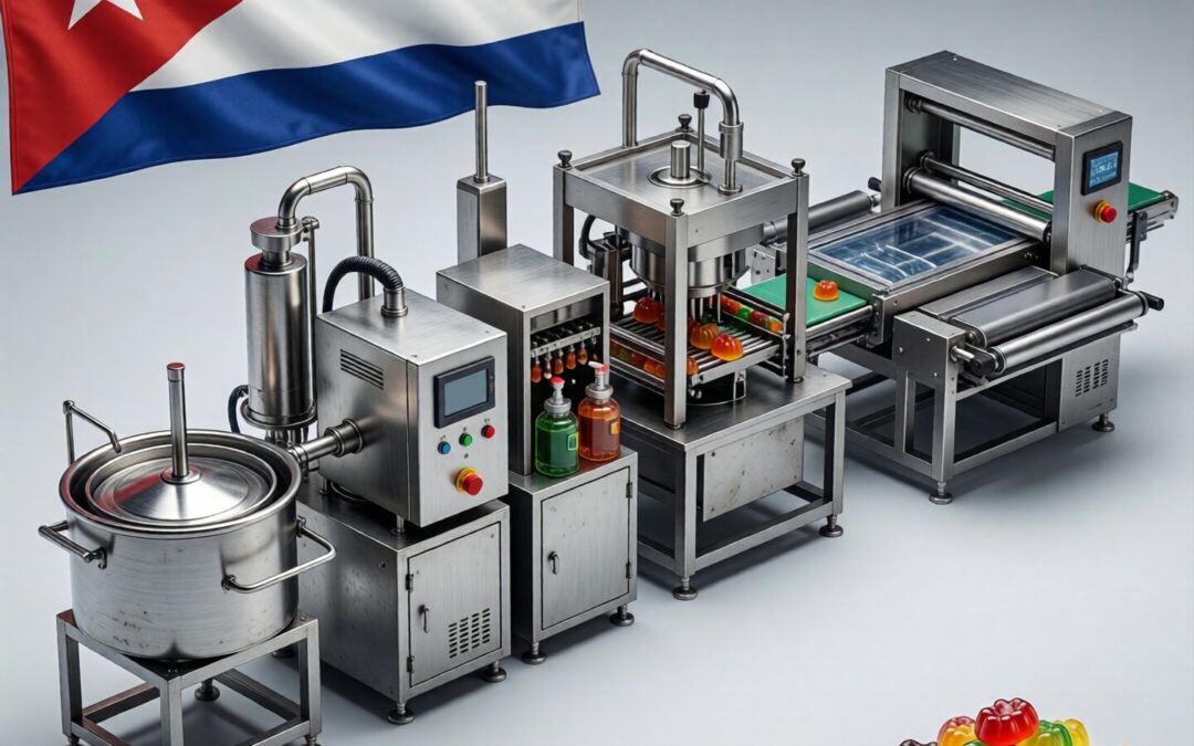 Gummy production line in Cuba