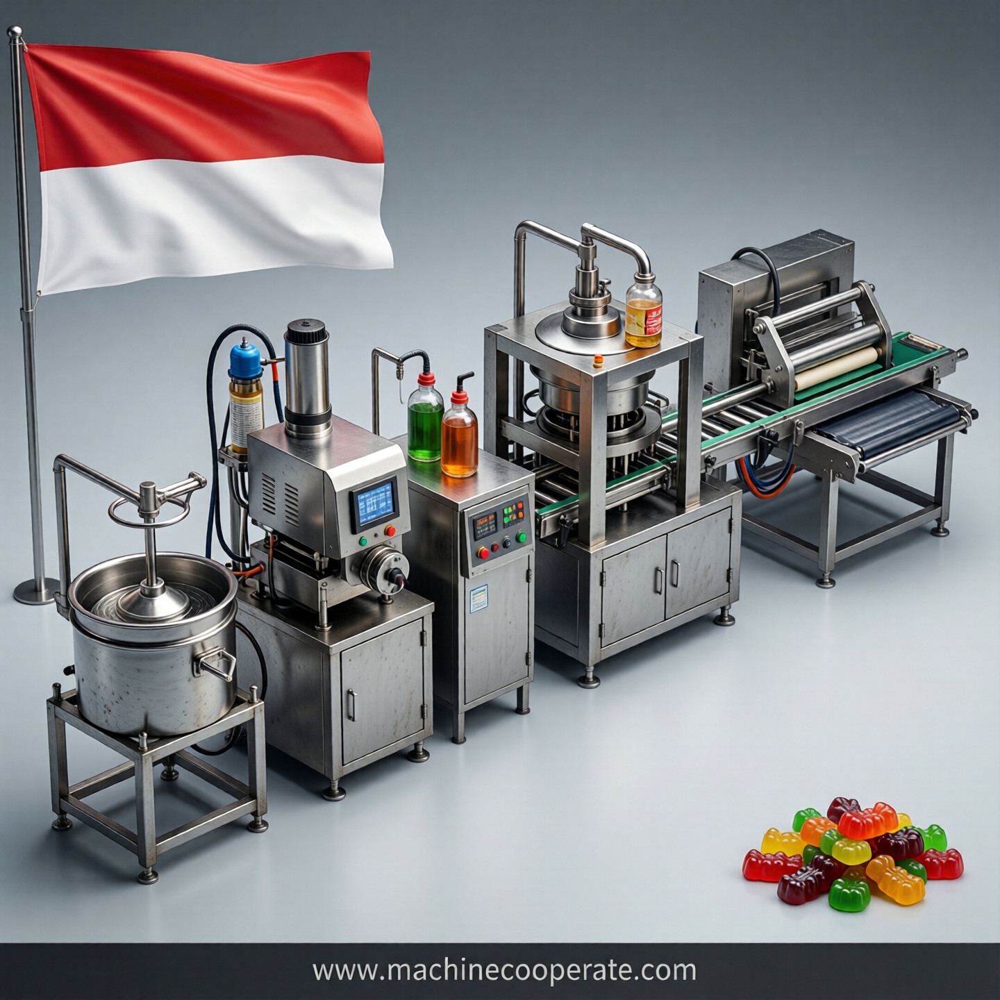 Gummy production line in Indonesia Gummy production line in Indonesia