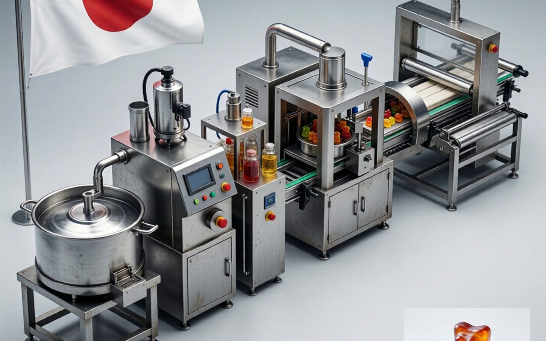 Gummy production line in Japan