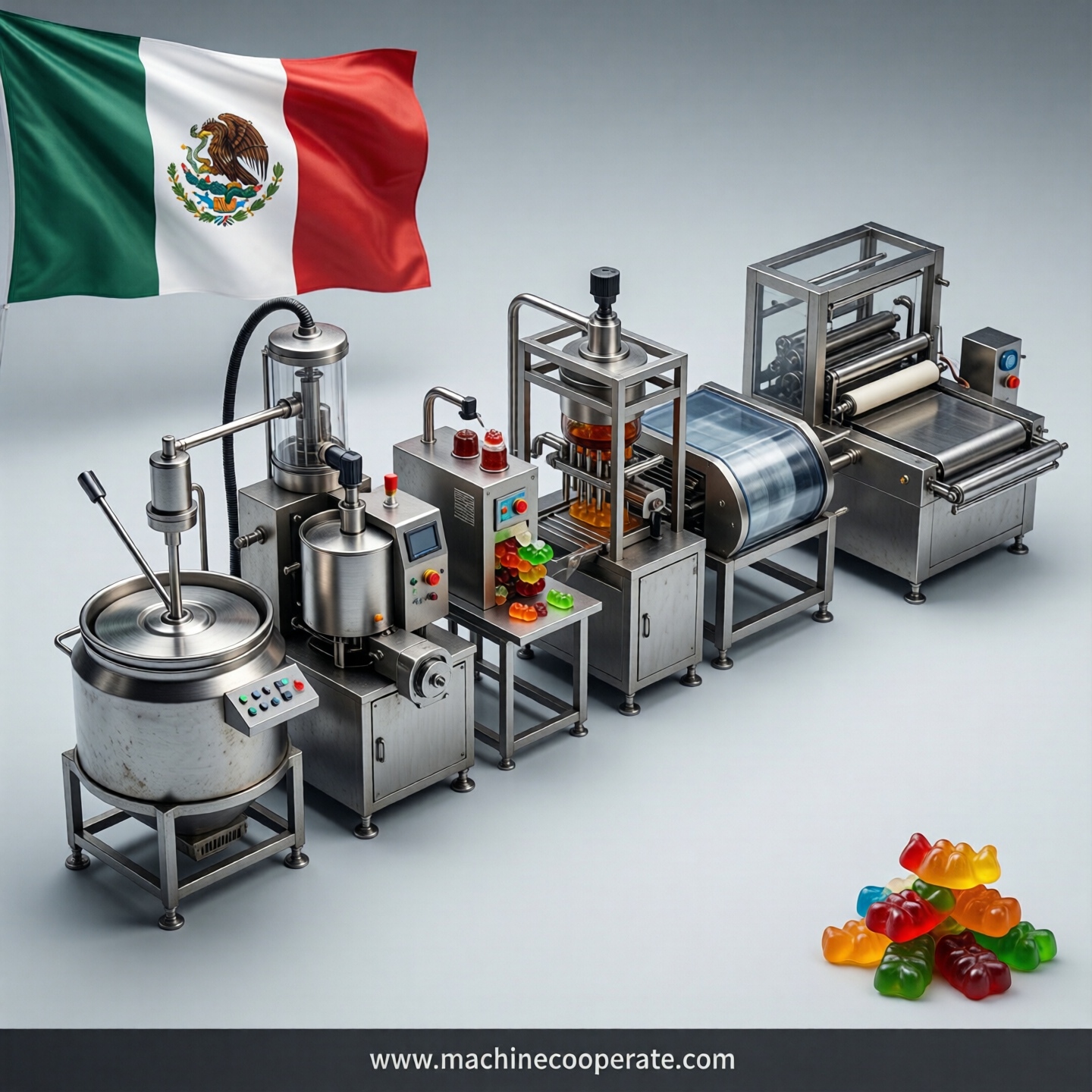 Gummy production line in Mexico