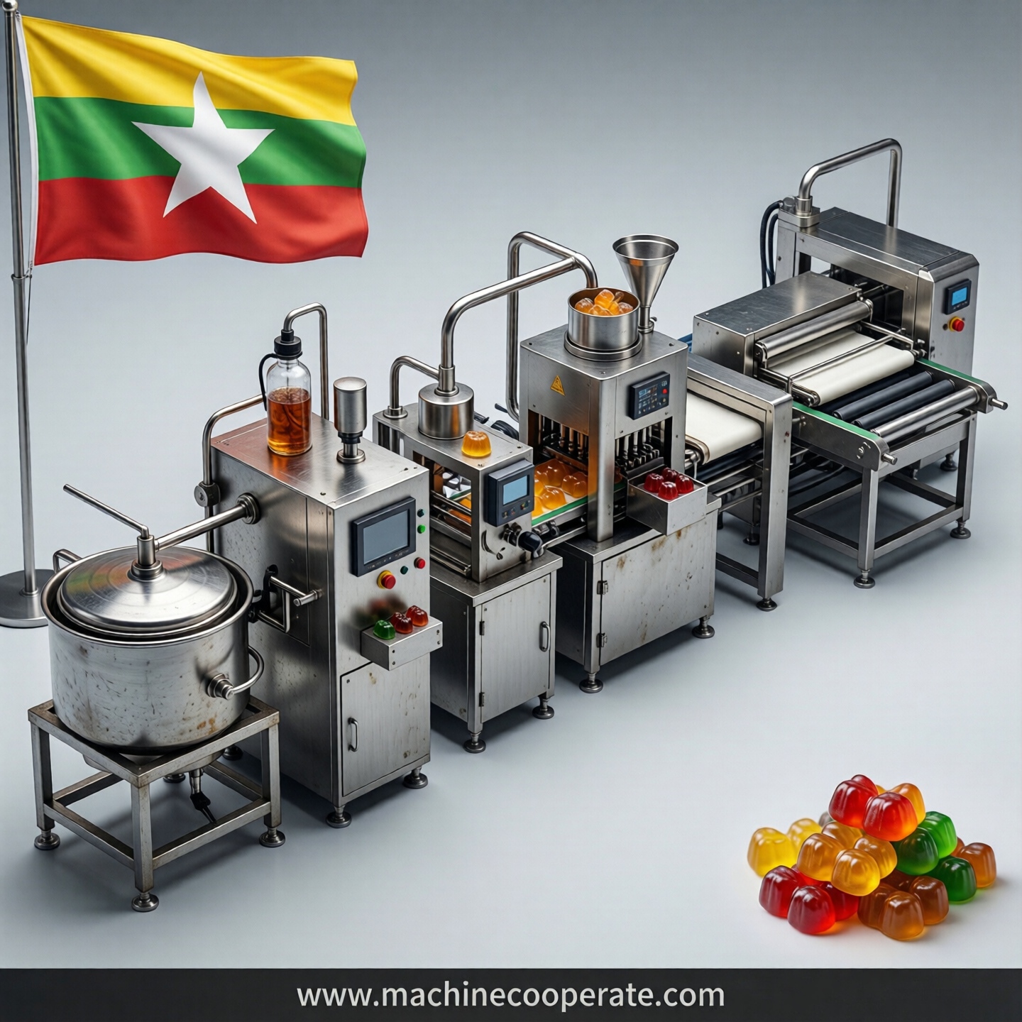 Gummy production line in Myanmar