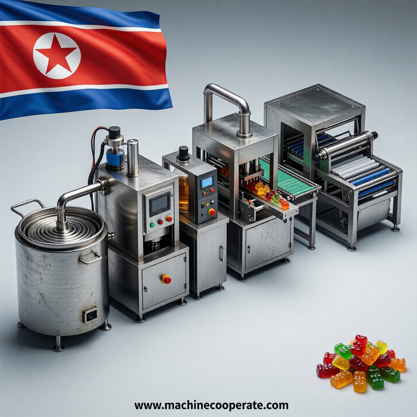 Gummy production line in North Korea Gummy production line in North Korea