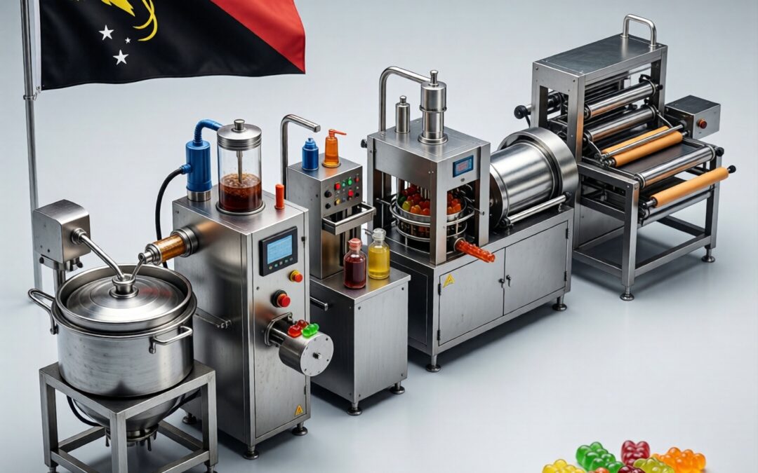 Gummy production line in Papua New Guinea