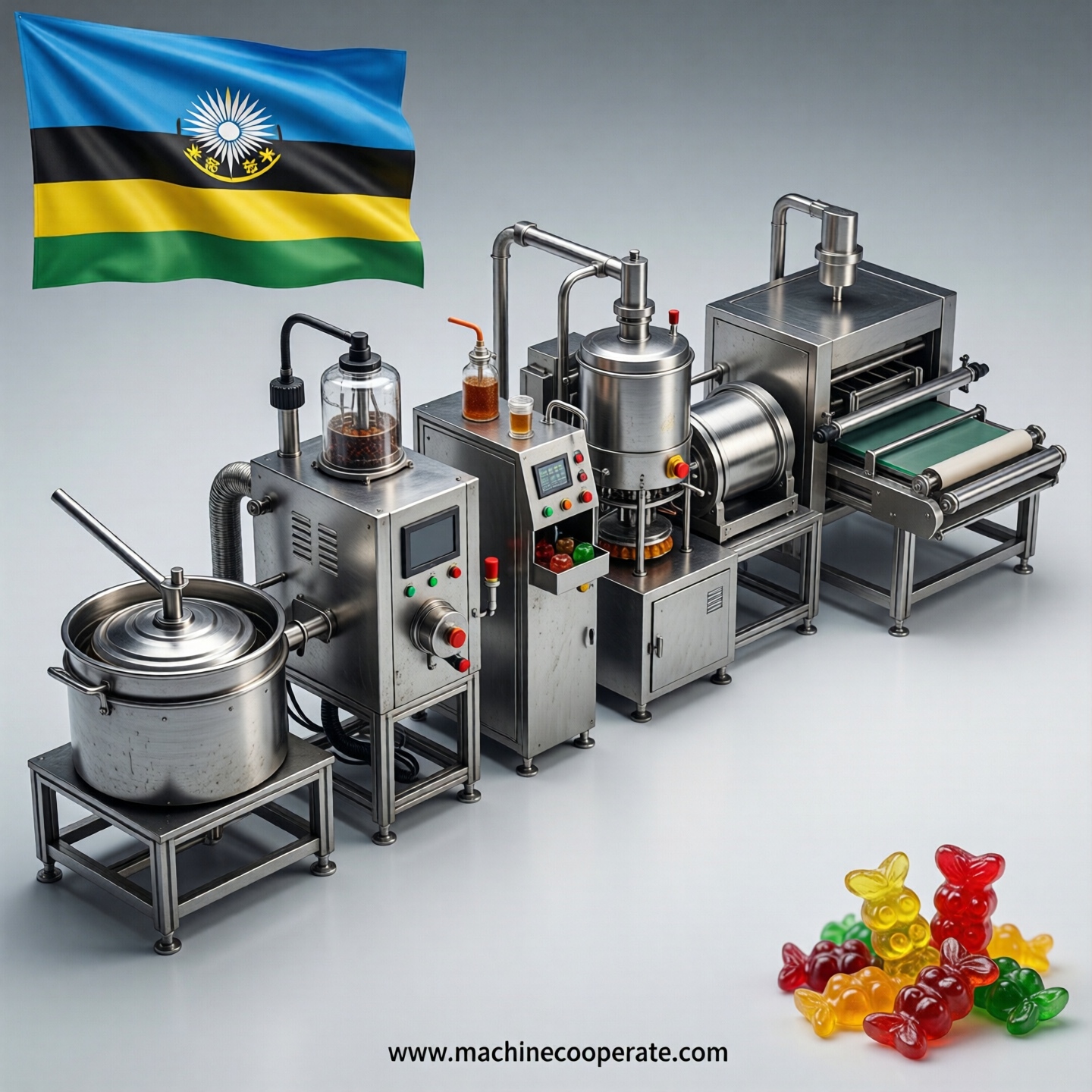 Gummy production line in Rwanda
