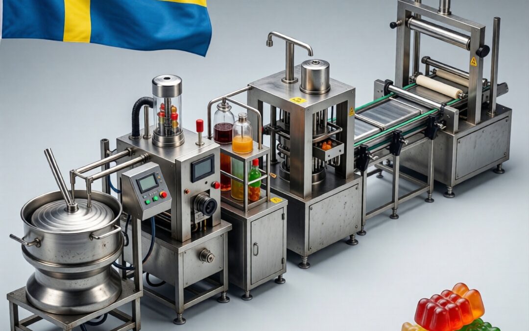 Gummy production line in Sweden